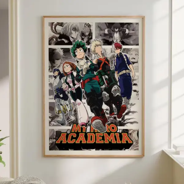Anime Manga Poster, My Hero Academia Art Print, Curated Manga Panels, Wall Art, Cool Gift for Fans of Deku and Bakugo