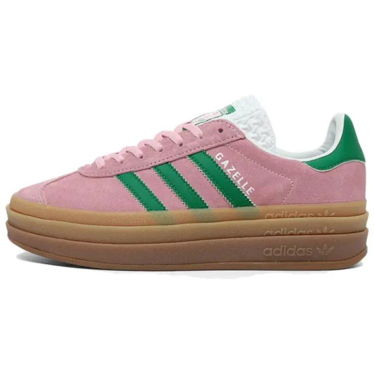 Women's Gazelle Bold Sports Shoe - True Pink Green Footwear, Women's Trainer, Athletic Sports Shoes