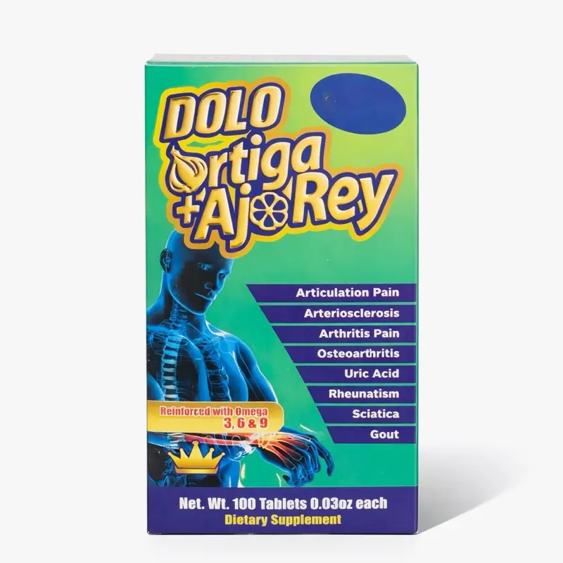 Dolo Ortiga + Ajo Rey Joint Support Tablets – 100 Count | Omega 3-6-9 | Supports Arthritis, Gout, Sciatica & Uric Acid