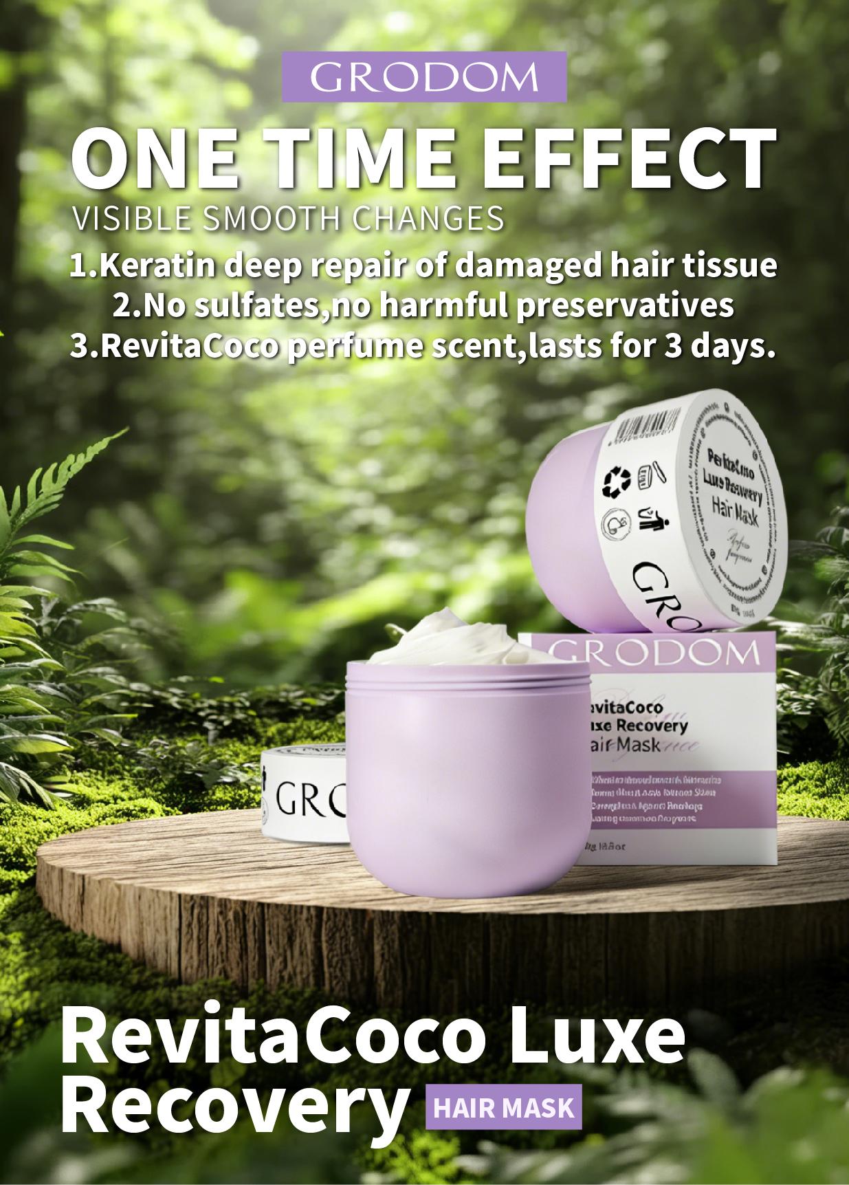 GRODOM Keratin Repair Hair Mask,Deep Conditioning Hair Treatment for Damaged Hair,Anti-Frizz Hydrating Hair Mask for Dry Curly 3A to 4C Hair,Color-Treated Hair Care,Cuticle Sealing Deep Nourishing Hair Repair,300ml