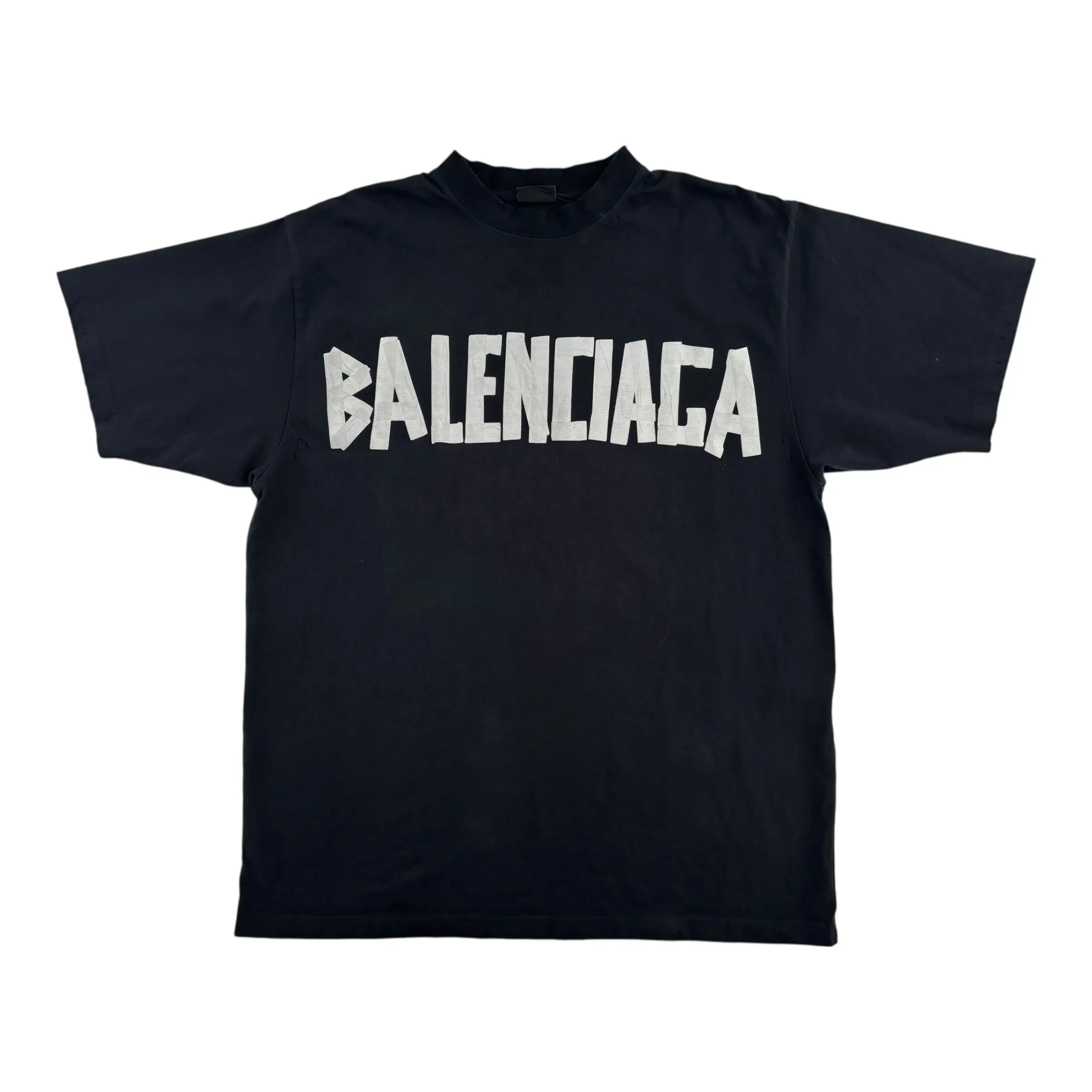 991552 Balenciaga Tape Tee Black
