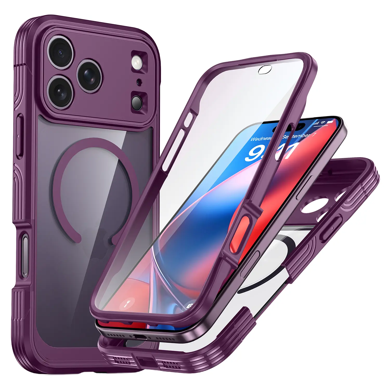 [Free!!Ship!] Mag Safe Transparent Phone Case for iPhone 18 Pro Max 17 16 15 Military Grade Shockproof Protection Built in HD Screen Protector