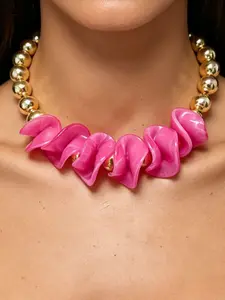 Colorful Shell Necklace, Resin Bead Chain, Unique Design, Hypoallergenic, Fade-Resistant, Perfect for Music Festivals, Beach, Daily Wear