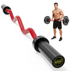 47" Olympic Curl Barbell Bar | 2-Inch Curl Bar with Anti-Slip Diamond Knurling, 700LB Max Capacity for Biceps, Triceps & Home Gym Workouts