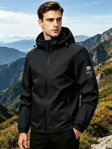 Men's Fall Winter Zipper Jacket, Outdoor Hiking Ski Warm Coat, Multi-Pocket Practical Workwear Style, Loose-Fit Casual Men's Clothing