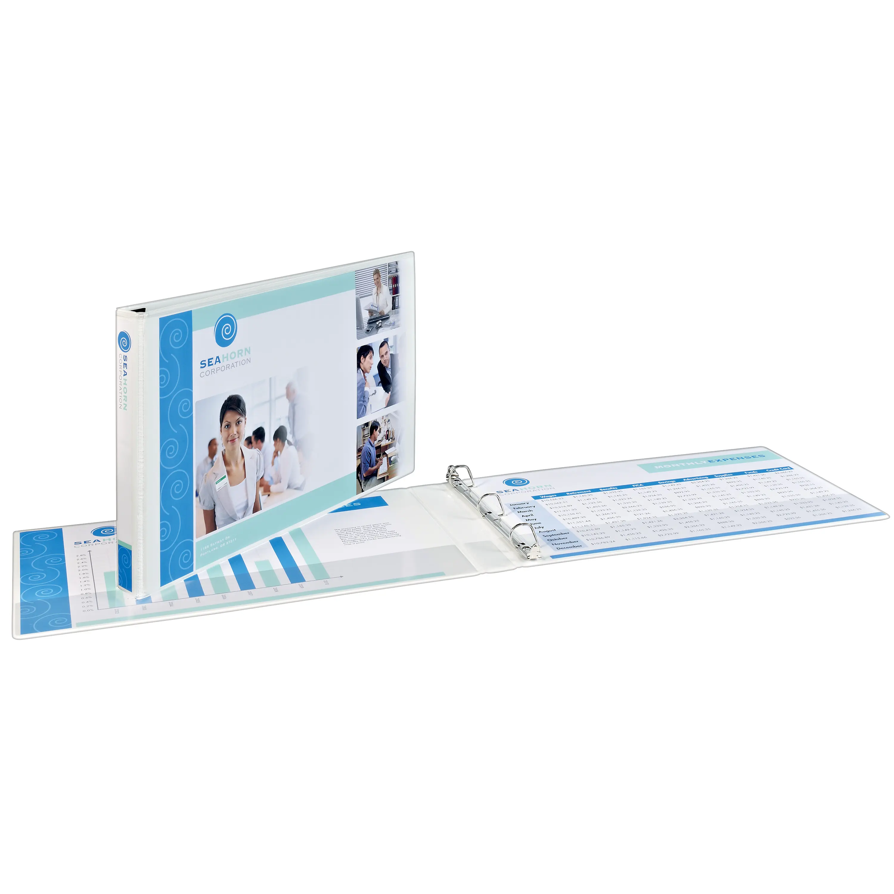 Avery Heavy-Duty View 3 Ring Binder, 3" Slant Rings, Holds 11" x 17" Paper, 1 White Binder (72127)