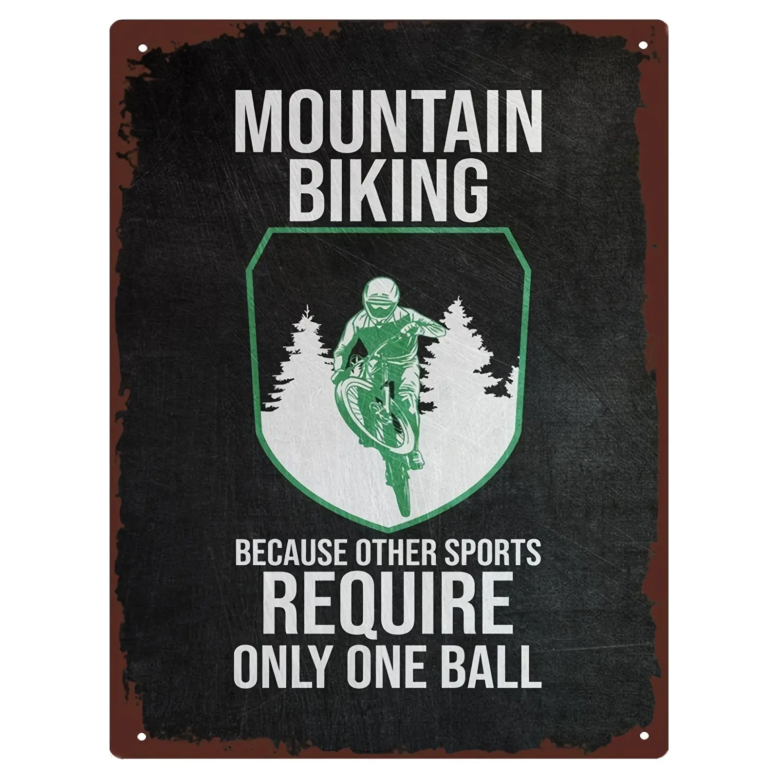 Mountain Biking Enthusiast'S Dream: Waterproof Metal Wall Art - 8X12" Cycling Poster With Bicycle & Outdoor Sport Design, Perfect Gift For Cyclists