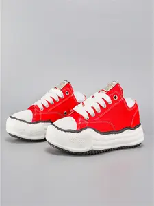 Korean Trendy Dissolving Canvas Shoes, Unisex Couple Casual Height Increasing Flatform Sneakers, Low Top Patchwork Textile Boots