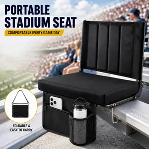Sport beats Stadium Seats with Back Support Bleacher Chairs with Back and Cushion Thick Padded Bleacher Seats Includes Shoulder Strap