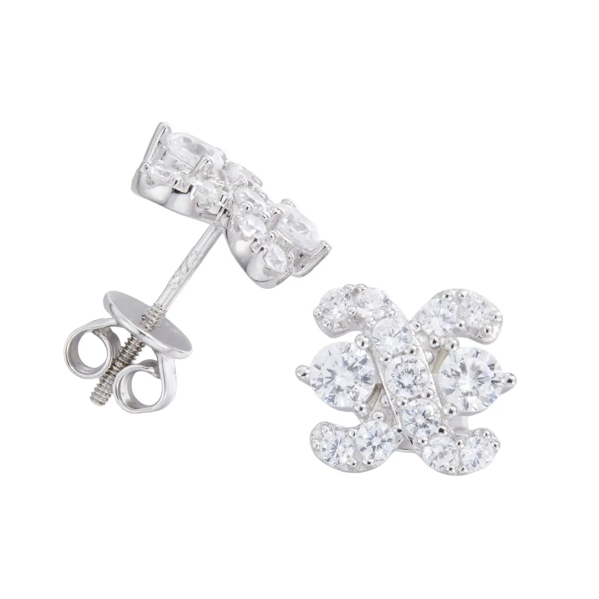 UCCIYO Ice Mang Cluster Earrings  S925 Sterling Silver Stud Screw Back Earring 18k Gold-Plated Lab-Created Moissanite Earrings For Women Men Y2K Iced Out Hip Hop Jewelry Couple Gift summerwins【#E632】