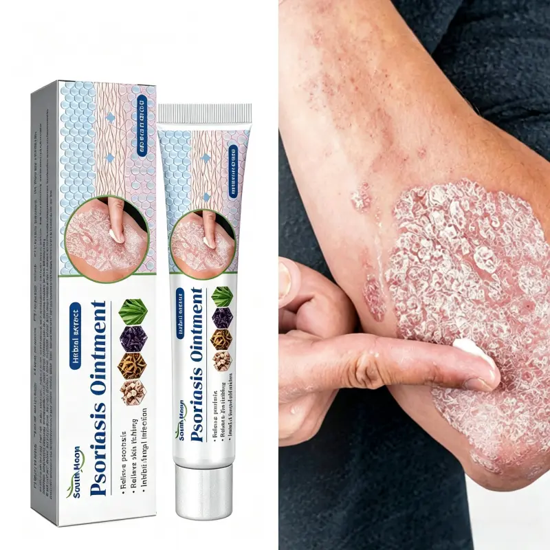 Herbal Psoriasis Relief Ointment, Natural Itching & Flaky Skin Care Cream, Soothes Dry Scaly Patches, Anti-Fungal Topical Skin Treatment for Body, Eliminates Skin Redness & Discomfort, Plant Extract Gentle Skin Repair Balm