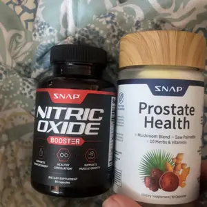 Product Review of Ultimate Men's Health Bundle - Snap Supplements - Nitric Oxide Booster 60ct + Prostate Health Bundle - Natural Supplement Capsules - Support Blood Circulation & Prostate Health from l**8