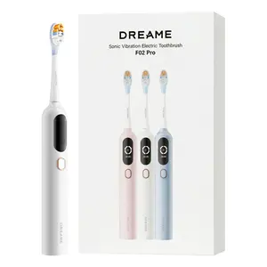 Summerwins DREAME F02 Pro Electric Toothbrush, real-time blind spot detection + brushing reminder, 4 cleaning modes, IPX7 waterproof rating, supports APP connection, includes 6 replacement brush heads, 300-day ultra-long battery life Oral Care Tools