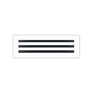 BUILDMART - 18x6 White Modern AC Vent Cover - Decorative Aluminum Air Vent - Standard Linear Slot Diffuser - Heating and Cooling Register Grille for Ceiling, Walls & Floors