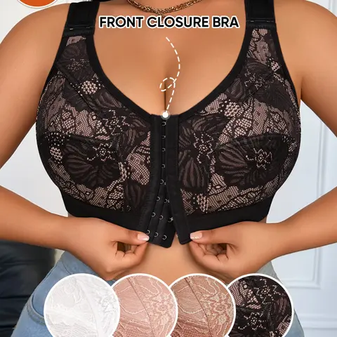 4-Pack Women's Wireless Bras, No Underwire Bra, Full Coverage, Casual Style, Breathable, Comfortable Daily Wear, Plain Design, Unlined, All Seasons, Buckle, Minimalist Bra