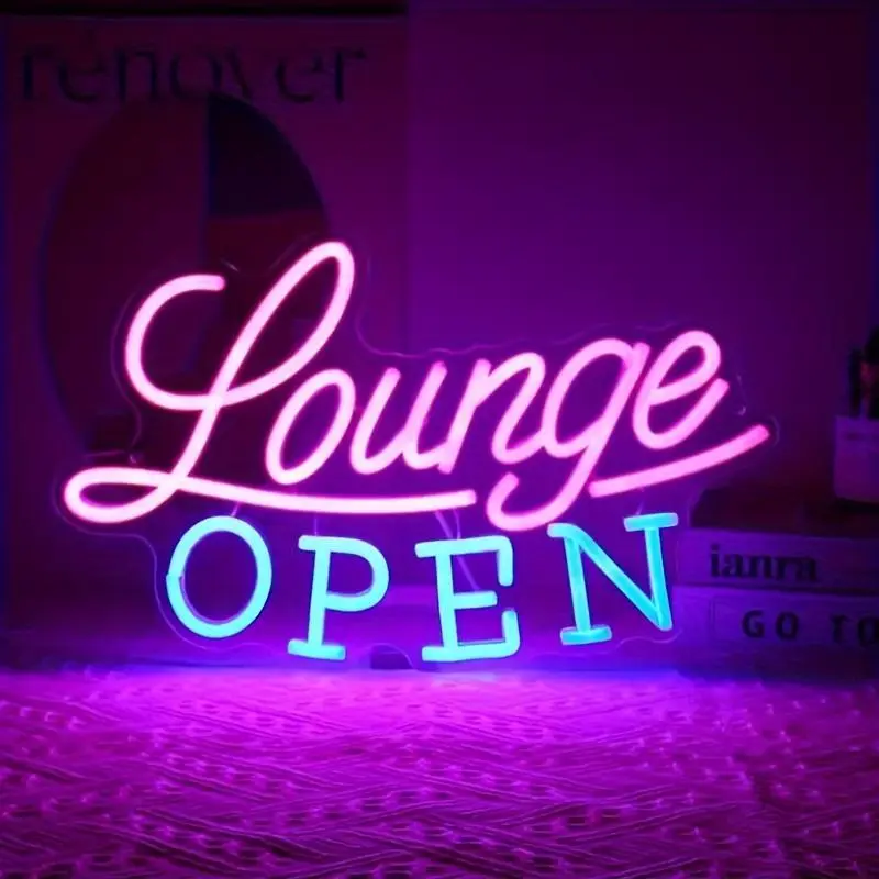 Letter Design Neon Sign, USB Powered Neon Light, Decorative Light for Home, Office, Shop, Coffee Shop, Restaurant, Game Room, Lounge