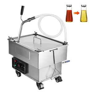 VEVOR Portable Oil Filtering Unit, 18L Capacity, 10 L/min Filtering Speed, Equipped with Swivel Casters and Oil Hose, Ideal for Fast Food Venues