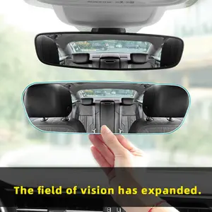 High-definition interior rearview mirror for cars, wide field of view, large inner surface, wide-angle flat design, auxiliary blind spot mirror