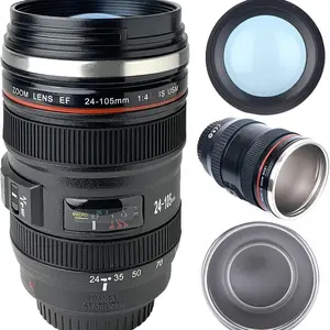 Camera Lens Coffee Mug, Fun Photo Stainless Steel Lens Mug Thermos Great Gifts for Photographers,Home Supplies,Friends,School Rewards