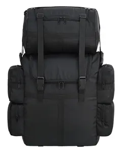Vance Black Textile Medium Motorcycle Sissy Bar Bag with Rain Cover