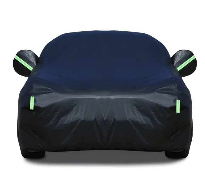 Black XXL Durable Rainproof Outdoor Rain Cloth - Windproof Fit, UV-Protective, Dust-Resistant, Foldable All-Purpose Cover - For Vehicle, Patio Furniture - Fold & Store Small