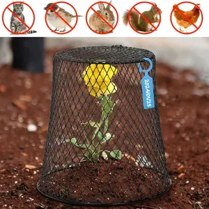 [Heavy Duty Metal] 4pcs Heavy Duty Metal Garden Cloches - Chicken Wire Plant Protectors for Keeping Out Bunnies, Squirrels & Birds
