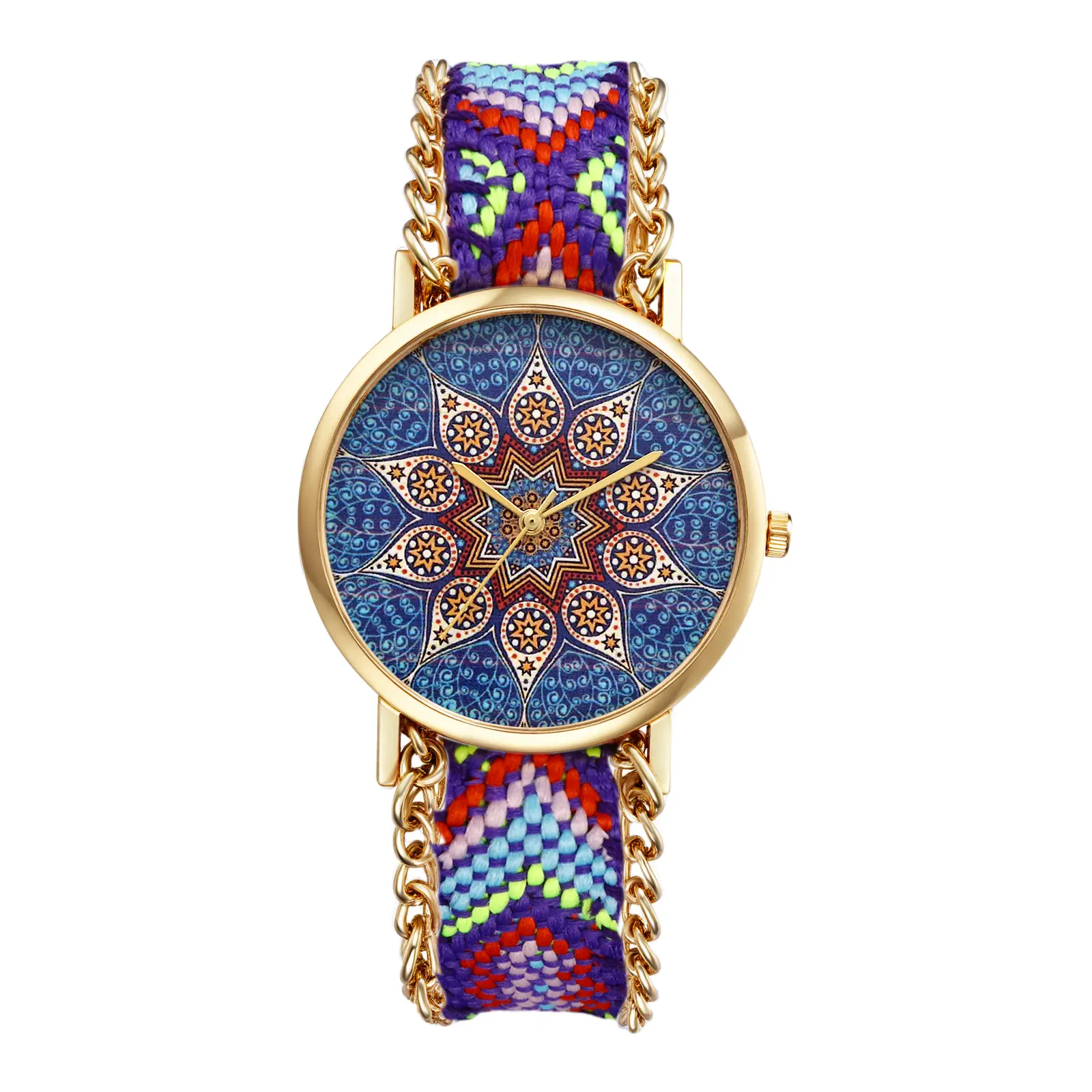 Women\'s Multi Color Analog Elastic Bohemia stripe Bohemia Number Bracelet Watch Stretch Band Watches for Women: Bohemia Flower Easy Reader  main image 2