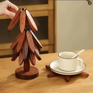 Walnut Insulation Pad Direct Sales, Wooden Heat Resistant Mat, Tableware Coaster, Dining Room Decor, Kitchen Essentials, Placemat