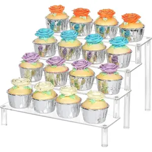 Multi-layer Cupcake Stand, 1 Count Multi-functional Acrylic Cupcake Stand, Cupcake Display Stand, Cake Decoration Supplies for Party, Ornaments