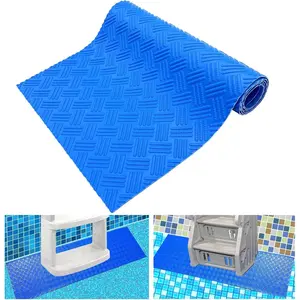 Swimming Pool Ladder Mat - Protective Pool Ladder Pad Step Mat with Non-Slip Texture, Blue Medium Pool Step Mat