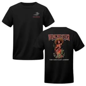 Winchester Desert Pinup Shirt, Afro Gun Girl Short-sleeve 2 sides Tee, Gift For Men Who Love Hunting