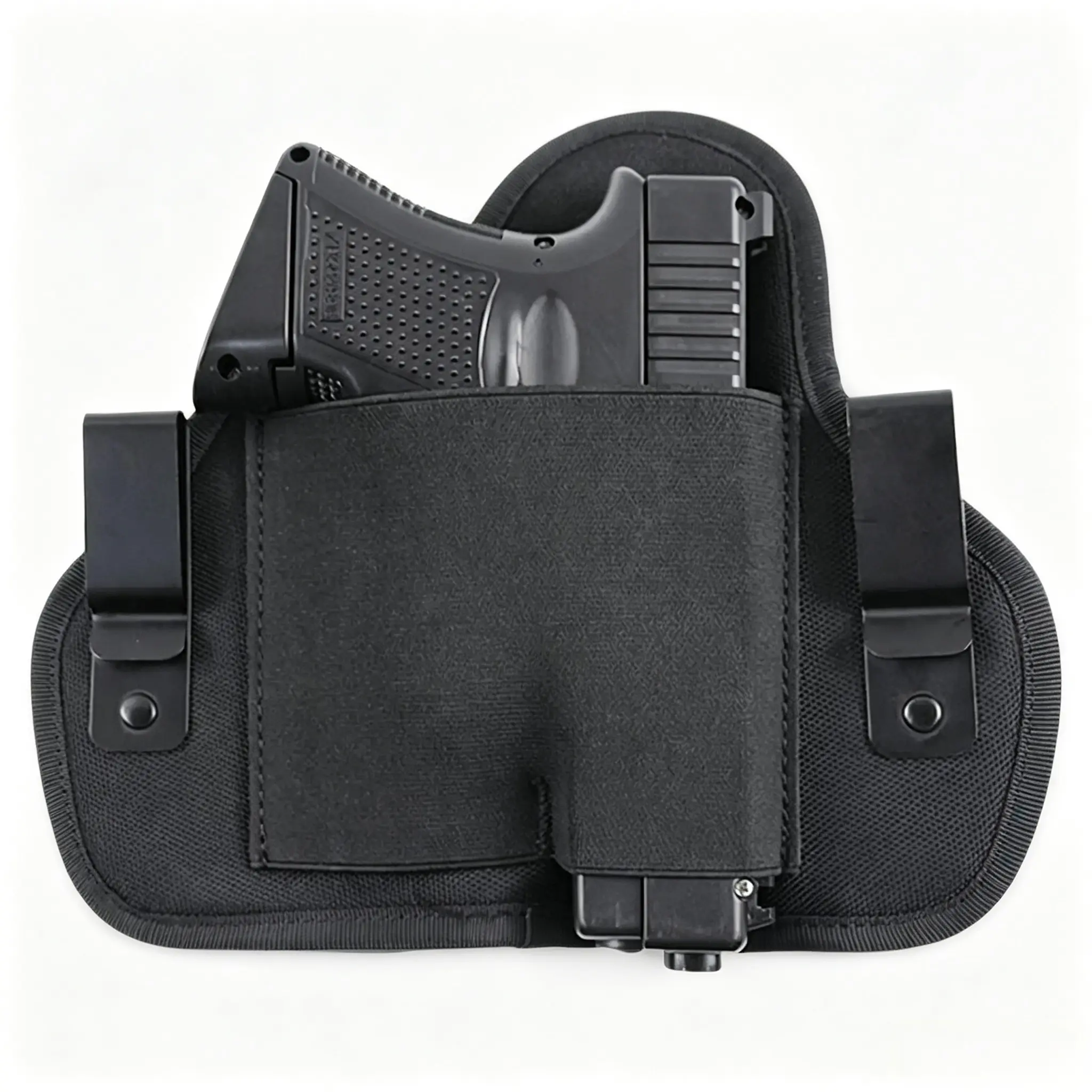 Right Hand IWB Concealed Carry Holster, Black Nylon Tactical Waist Holster with Magazine Pouch for EDC & Outdoor Use