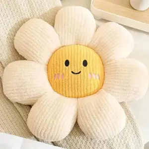 45CM Colorful Flowers Plush Pillow Plant Petal Cushion Stuffed Toys for Girls Baby Home Decor Gift