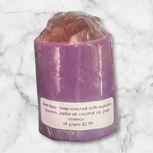 Merlot Wine Soap enriched with camel milk , red wine ,grape seed oil, vitamin E, merlot essential oil for Skin Repair and Skincare,