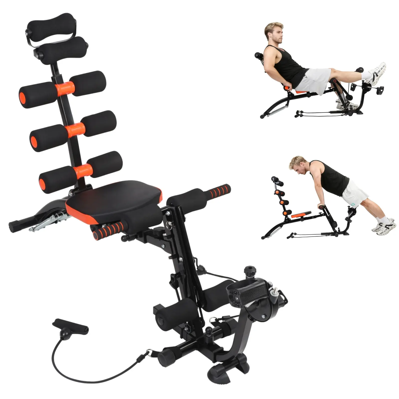 Portable Ab Crunch Machine - Multi-Functional Tummy Exercise Equipment, Workout Exercise Platform, Sit-Up Bar for Abs at Home, Core & Leg Training (Home Gym Fitness Trainer)