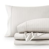 Pinstripe - Stone/White