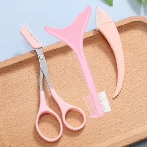 Crescent Eyebrow Trimmer Beginner Macro Eyebrow Trimmer Eyebrow Scissors Set Portable Anti-scratch Scratch Eyebrow Trimmer Eyebrow Trimmer Eyeliner Handle Makeup Pink Combo Bag Cosmetic long lasting Airbrush Foundation Blender Refillable Perfume Spray
