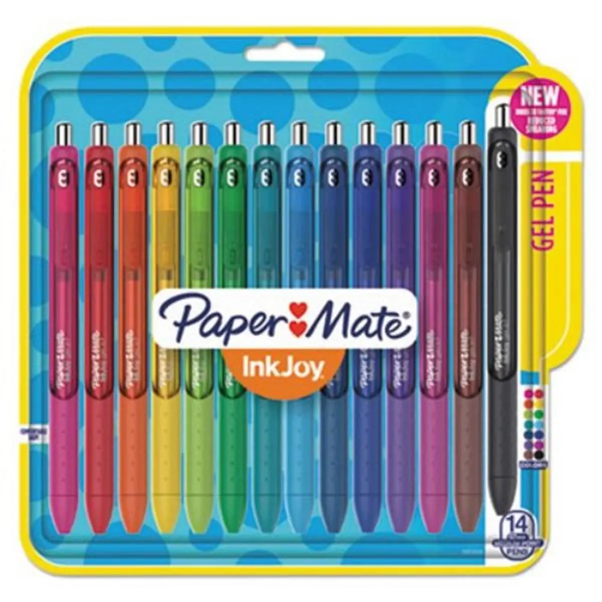Paper Mate 0.7 mm InkJoy Retractable Gel Pen - Black Ink with Clip for Easy Access and Storage, College Student Pen Ideal for Everyday Use, Black Ink Pens