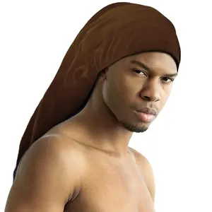 Titan Satin-Lined Dreadlock Cap 27" | Long Hair Skull Cap for Men | Comfortable Black Loc Beanie
