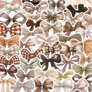 Bowknot Pattern Sticker, 1 Set Cute Bow Decorative Sticker, DIY Decorative Sticker for Phone Case, Water Bottle, Room Wall Decor, Ornaments
