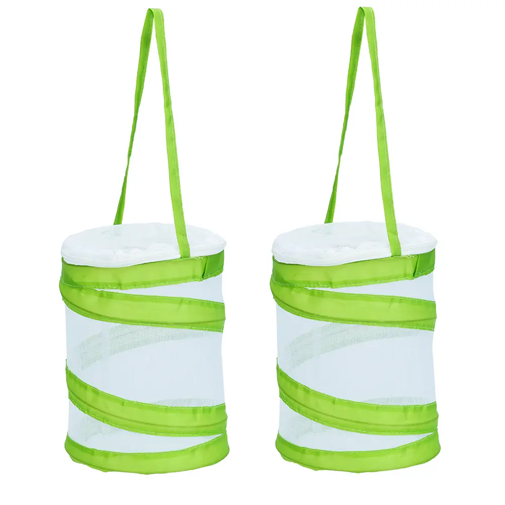RESTCLOUD 2-Pack Mini Butterfly Habitat, Insect Mesh Cage, Bug Terrarium Pop Up 5.5" x 7" Tall (Pack of 2)