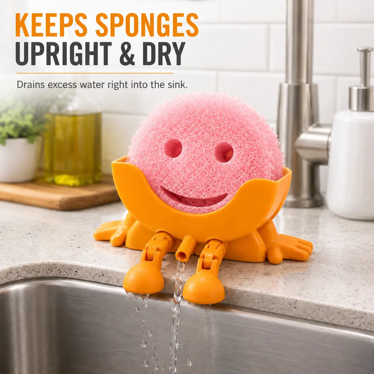 3D Quirky Scrub Diddy Peeing Sponge Holder - 3D Printed, Multi-Color (Including White), Functional Absorbent Pad for Kitchen Dishwashing, Home Care Sponge & Scrubbing Tool (Copyright Purchased), 3D Quirky Hold