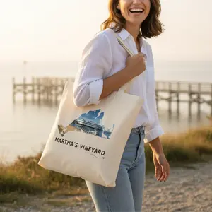 Martha’s Vineyard Tote Bag | Vineyard Haven Steamship Coastal Design