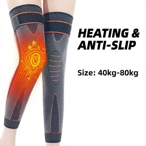 【Valentine's Day】Full Leg Compression Sleeves with Ankle Support - Breathable, Anti-Slip Knee Protection for Athletes, Reduces Varicose Veins, Swelling, Boosts Circulation, Faster Soreness Ease, One Size, Ideal for Basketball, Football, Fitness