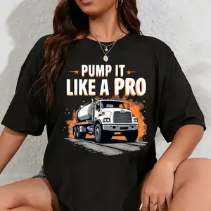 100% Cotton Concrete Pump Truck Operator Heavy Equipment Construction T-Shirt