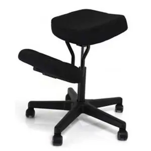 F1442-BK Solace Ergonomic Height Adjustment Kneeling Chair Seating - Black, Adjustable Height Chair