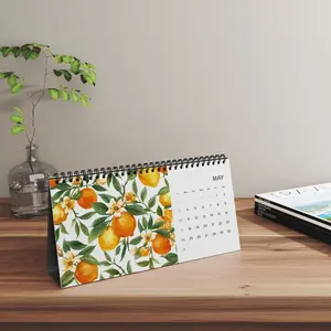 Lemon Floral Desktop Calendar 2026 | Monthly Grid Planner