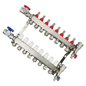 YOKOMA 8-Branch PEX Radiant Floor Heating Manifold Set Water Knockout Trap Distributor