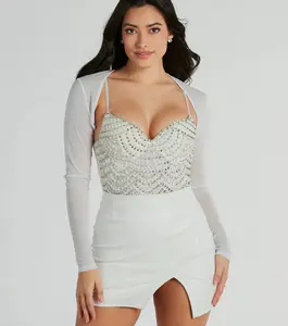 Party Glow Glitter Mesh Bolero Party Glow Glitter Mesh Bolero