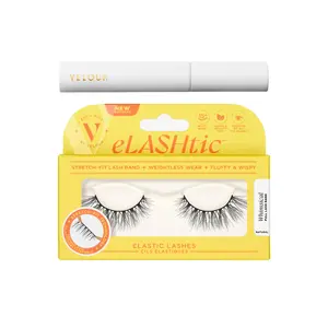 Whimsical Elastic False Eyelashes with Stretch-Fit Lash Band + Lash Adhesive Bundle